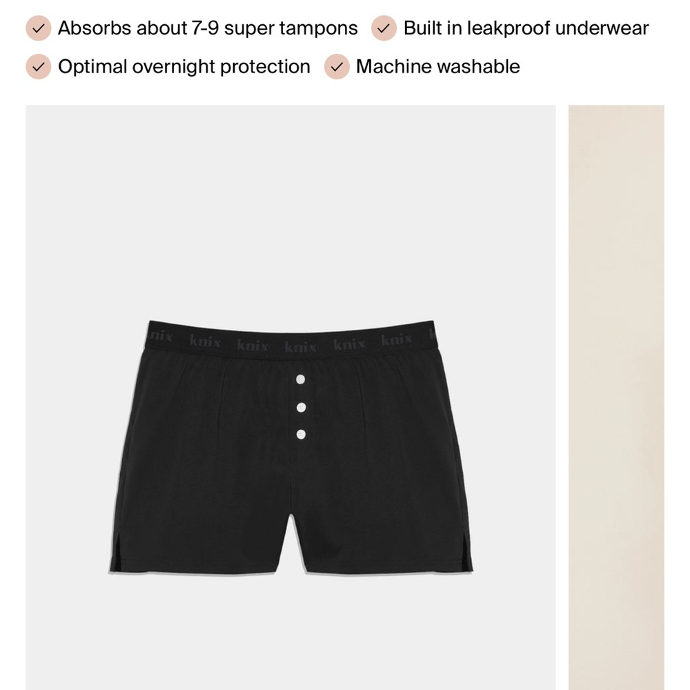 Knix Black Leakproof Underwear